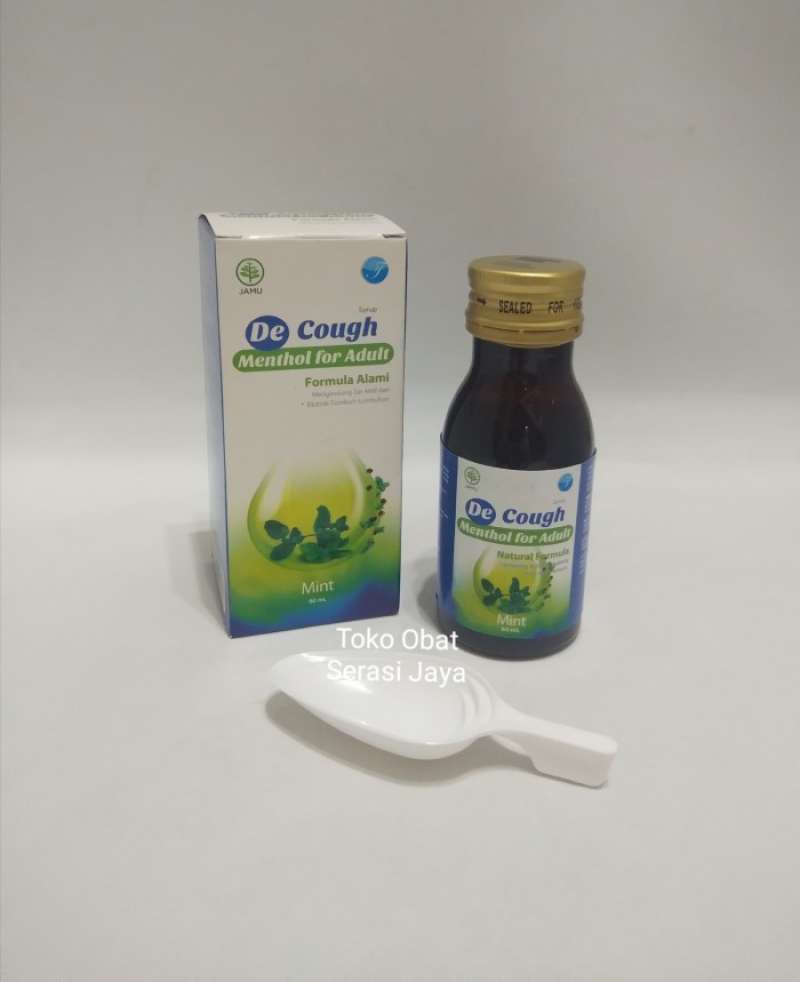 Promo De Cough Syrup 60Ml Rasa Mint (Menthol For Adult) Obat Batuk Herbal Diskon 17 di Seller
