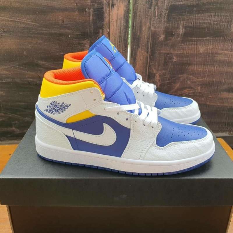 aj 1 mid royal blue laser orange