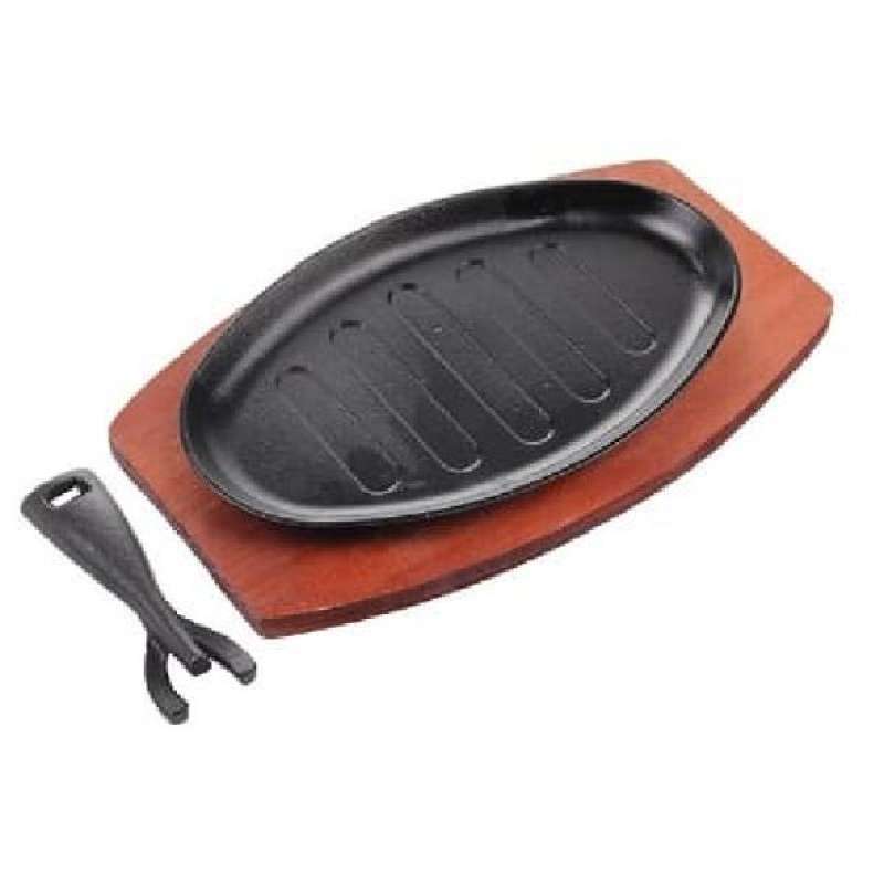 Jual Hot Plate Oval + tatakan kayu 30 cm di Seller TOKO MEGA RIA Rawa Mekar Jaya2, Kota