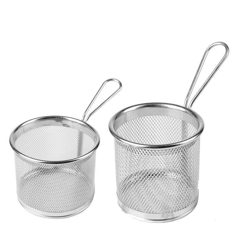 Jual Strainer Keranjang Gorengan Rebus Round Deep Frying Basket Set 2