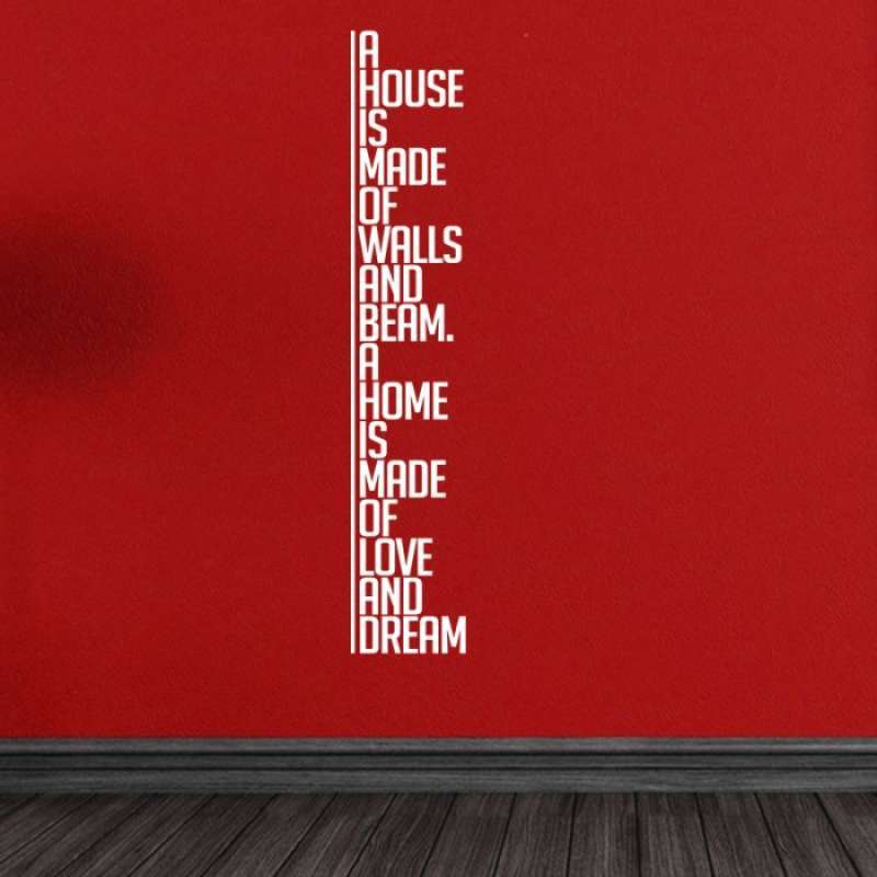 Jual Cutting Sticker House Rules 1.6M Stiker Custom Kaca Tembok Wall