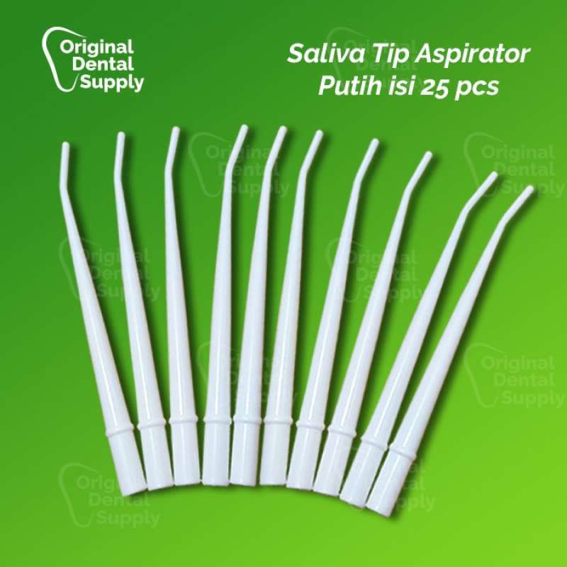 Promo Dental Saliva Suction Surgical Tip Aspirator Putih Isi 25 Diskon