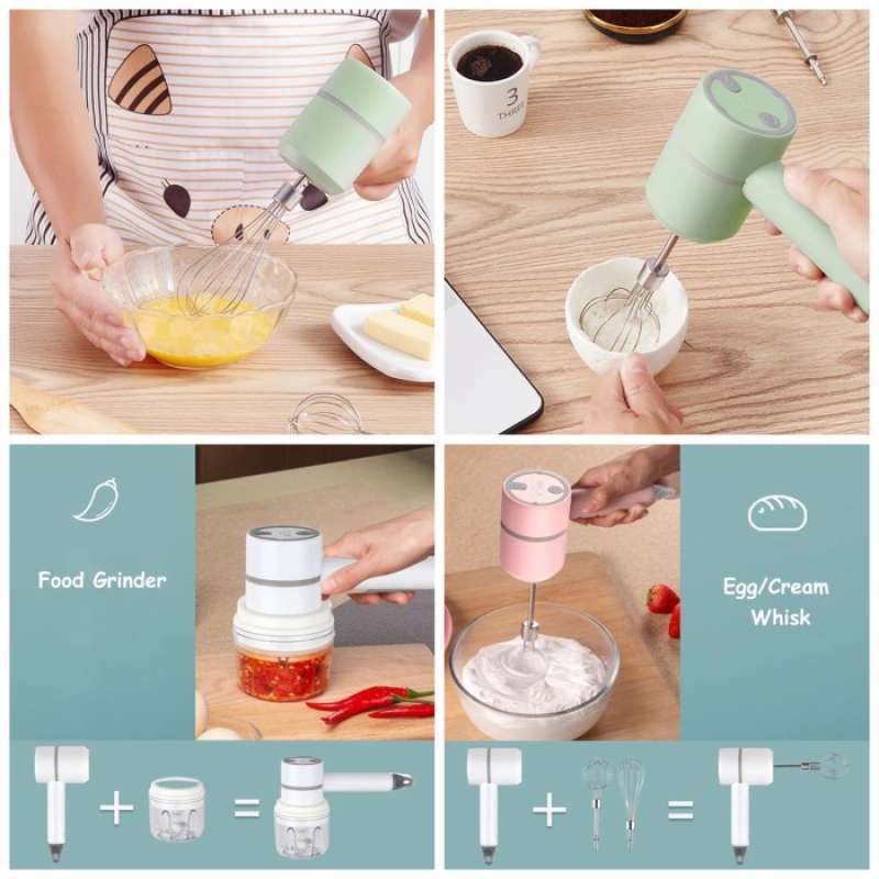 Jual Termurah Hand Mixer USB MPAsi Wireless Blender Chopper Grinder di