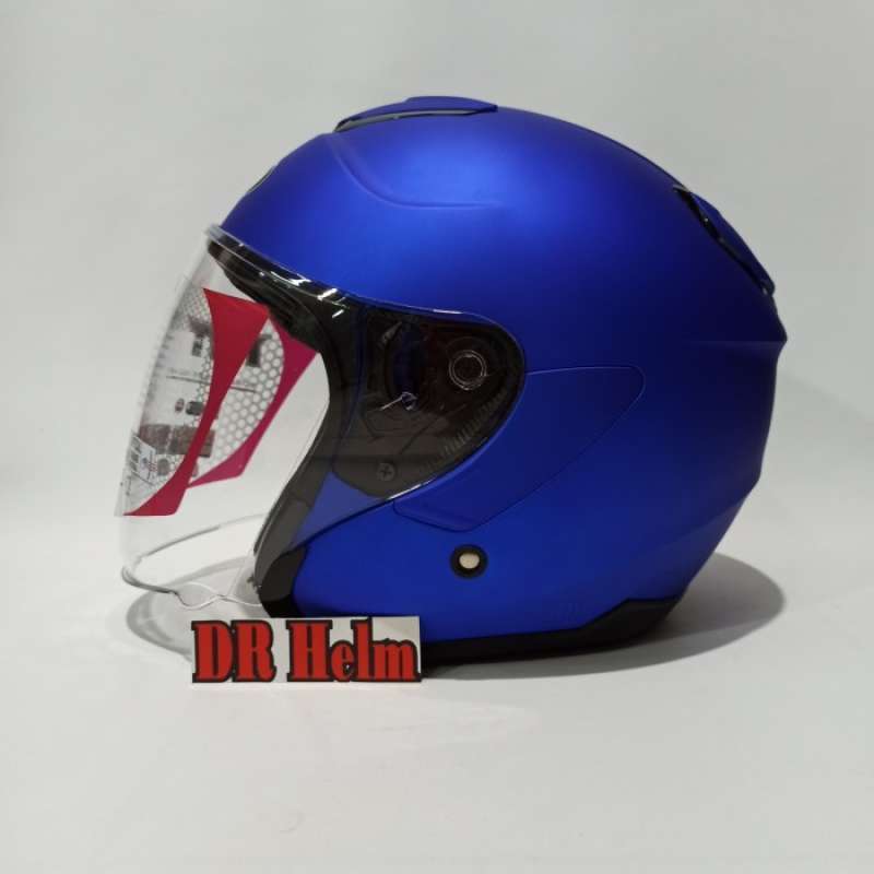 Jual HELM KYT KYOTO SOLID METALIZED FLAT BLUE/BIRU DOF di Seller