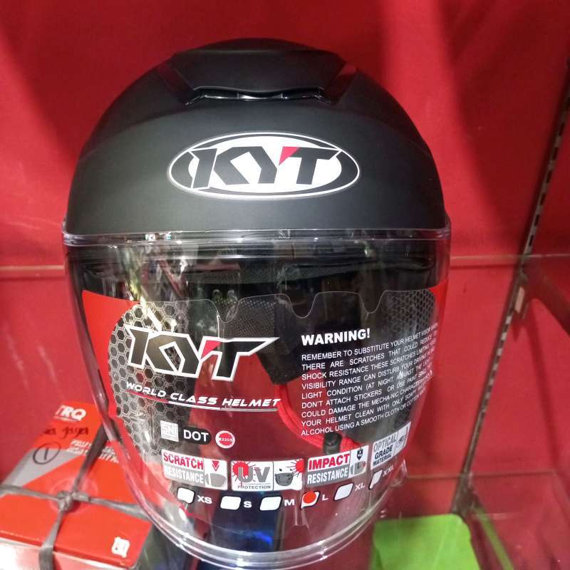 Promo Helm KYT Kyoto Solid Original KYT Helm Half Face Diskon 6