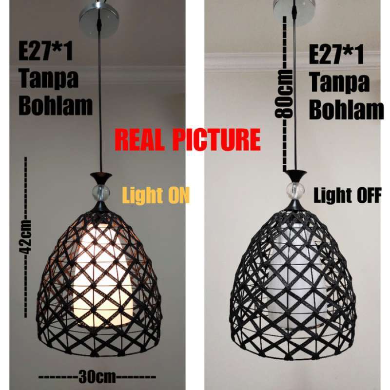 Jual Lampu Gantung Keranjang Anyaman model Kerucut di Seller Invoker