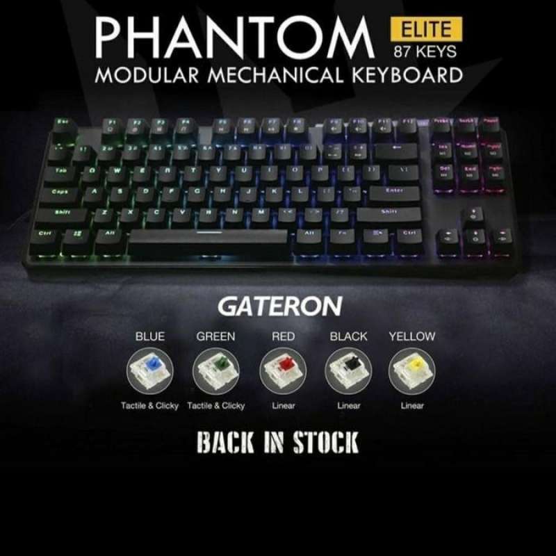 Jual TECWARE Phantom Elite 87 TKL Mechanical Gateron GREEN Gaming