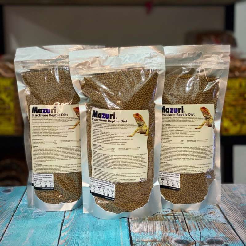 Promo Mazuri Insectivore Reptiles Diet 500 Gram / Pelet Bearded Dragon