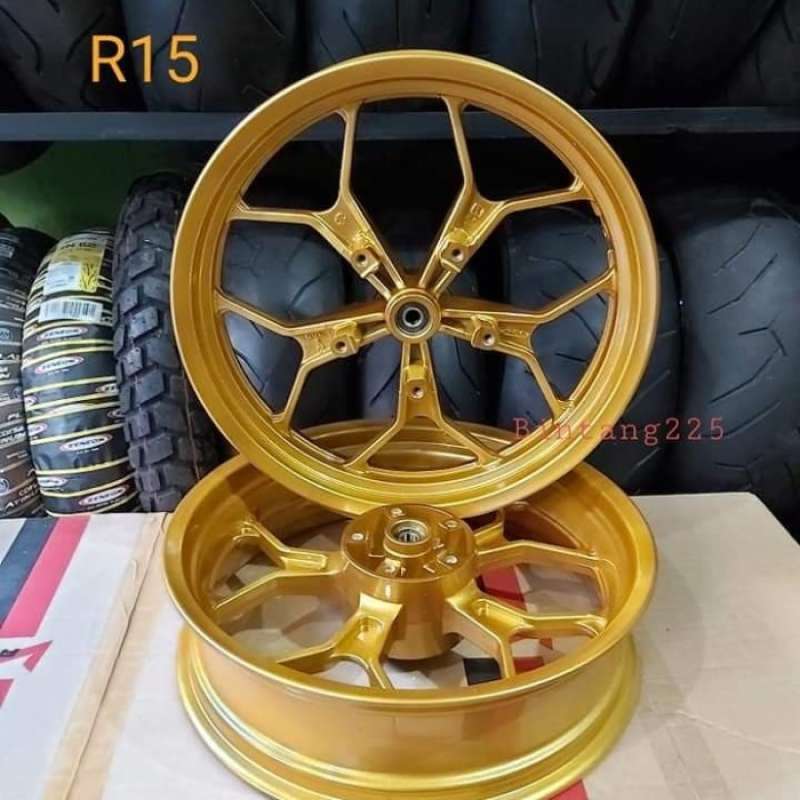 Jual velg R15 V3 double disk Velg lebar R15 V3 Triple disk lebar gold