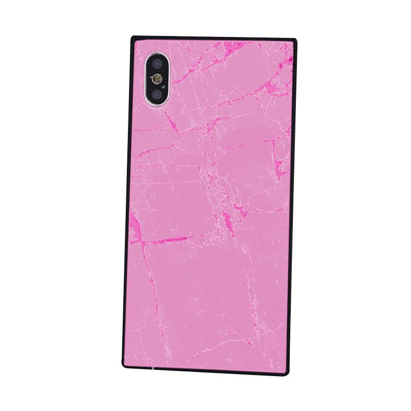 Jual Marble Soft Hard Case Casing Tempered Glass Iphone
