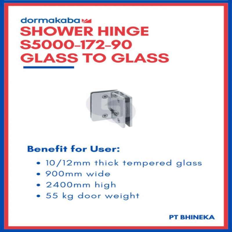 Promo Dorma S5000172 Glass To Glass Dormakaba Shower Hinge Set Diskon