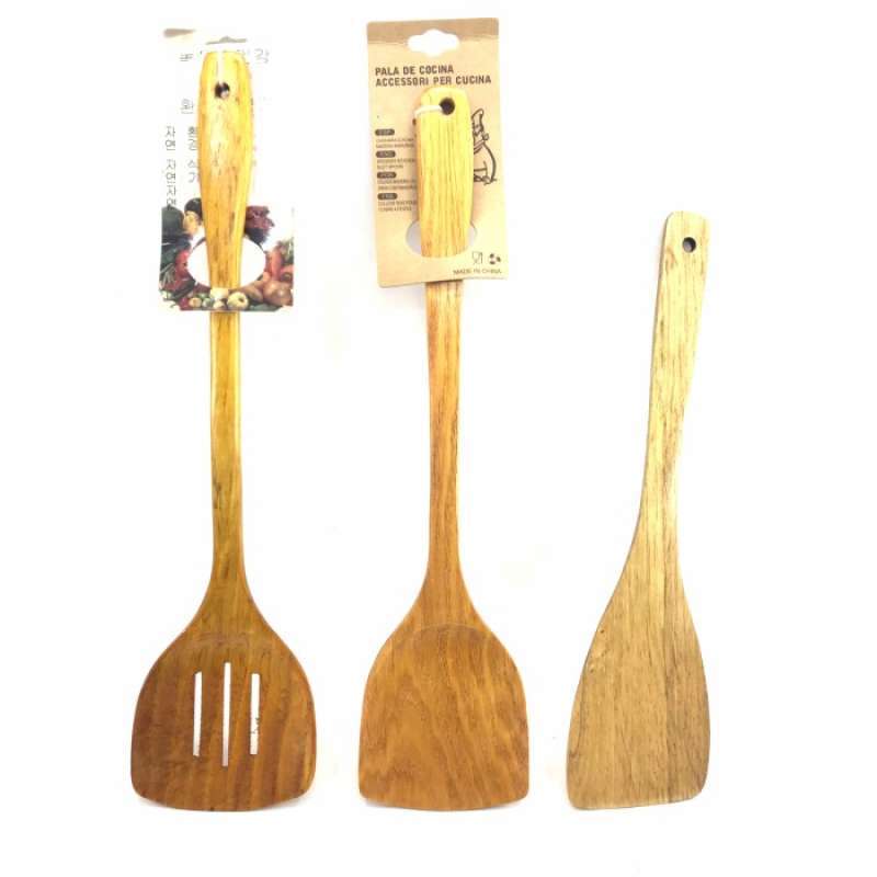 Jual sodet spatula gagang kayu panjang di Seller Honey Living