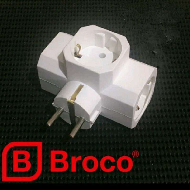 steker t arde tmulti cabang colokan putih broco sni