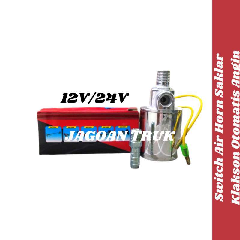 Jual Switch Air Horn Saklar Klakson Otomatis Angin Truk Mobil 12V 24V