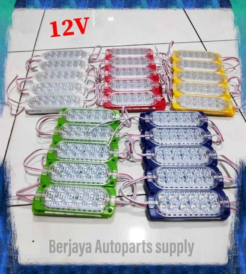 Promo Lampu LED 12 Mata 12 Volt / LED Modul 12 Mata 7W 12V - Kuning