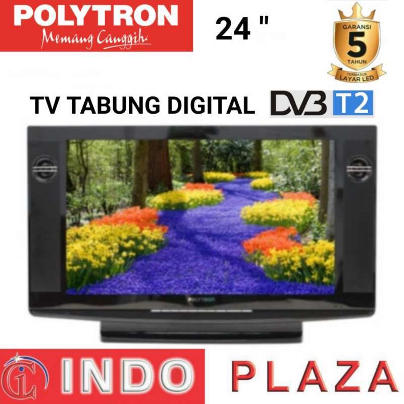 Jual TV TABUNG POLYTRON 24 INCH DIGITAL DVB T2 PLD24V123 (Khusus Medan