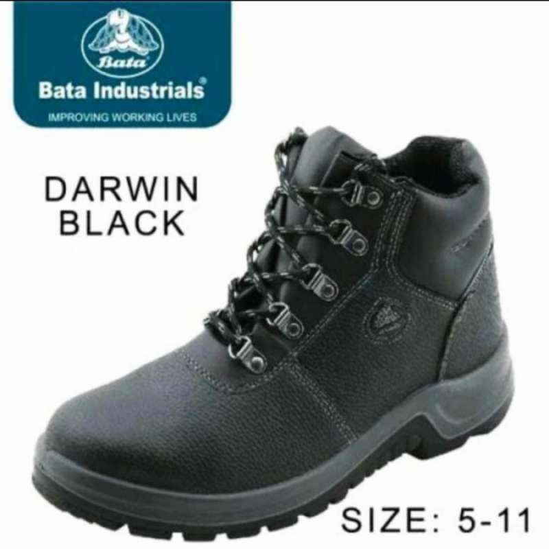 Promo sepatu safety bata industrial Darwin black original/promo Diskon