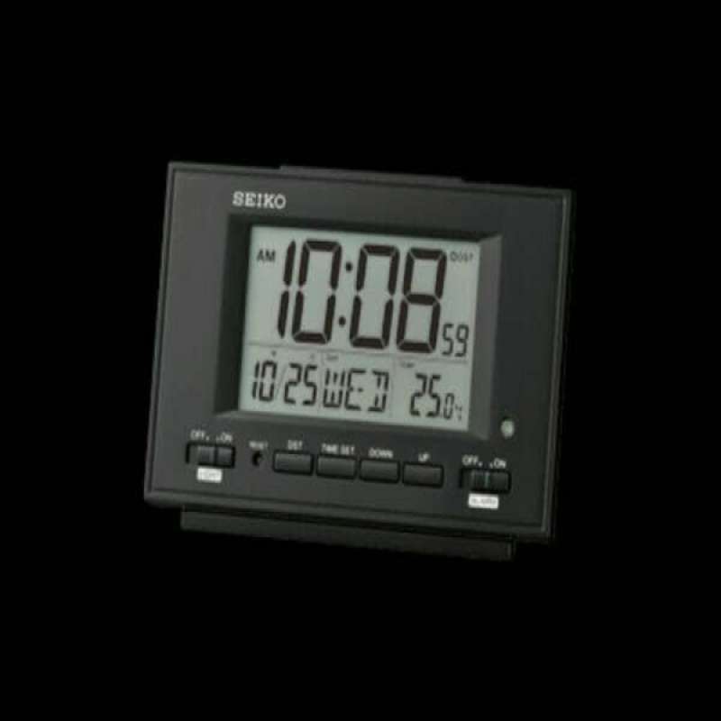 Promo Jam Meja Digital Seiko Qhl075K Hitam Diskon 16 di Seller