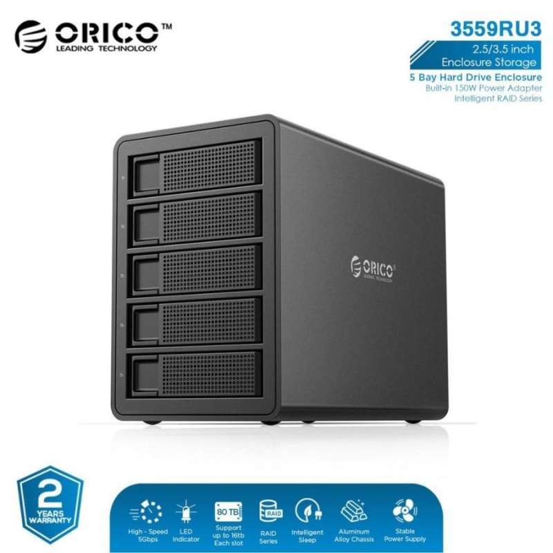 Promo Orico 3559ru3 External Hard Drive Enclosure With Raid Diskon 12