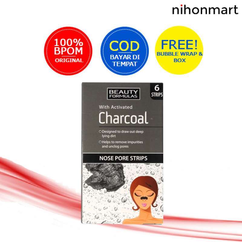 Jual Beauty Formulas Activated Charcoal Nose Pore Strips (6Pcs) di