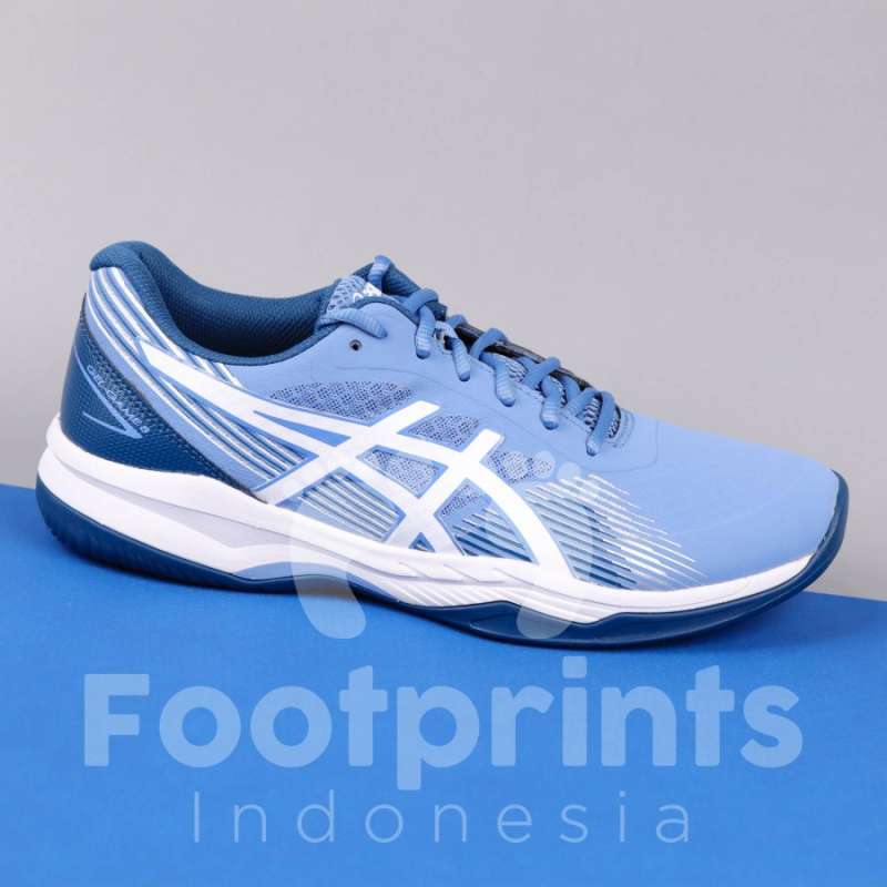 Jual Footprints Indonesia Sepatu Tenis Asics Gel Game 8 Blue Harmony white Tennis Shoes Original