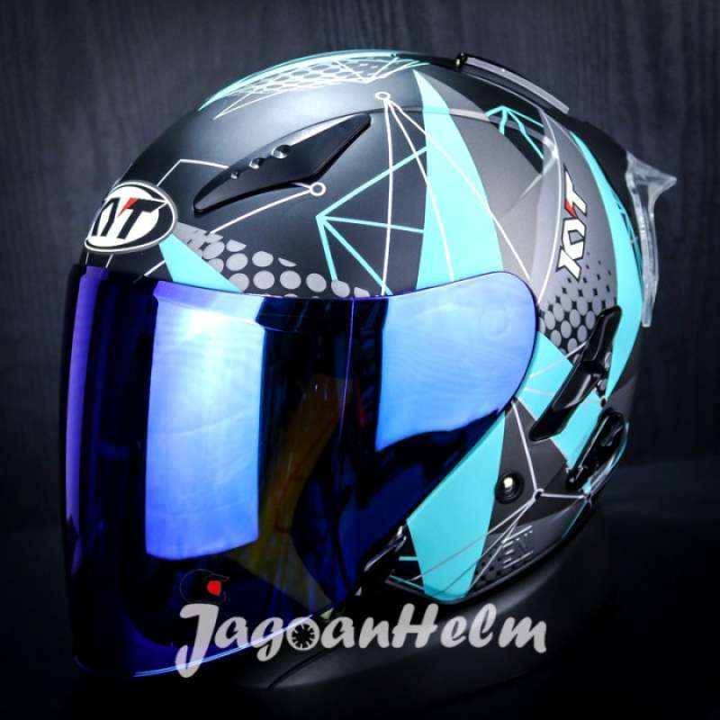 Jual Bulan Ini Aja Kak! Kyt Helm Galaxy Slide Flat Matrix Black Doff