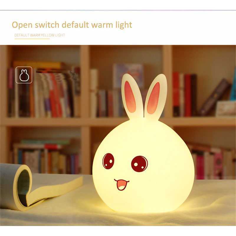 Jual Glo - Lampu Tidur Anak Led Rgb Light Rechargeable Model Kelinci ...