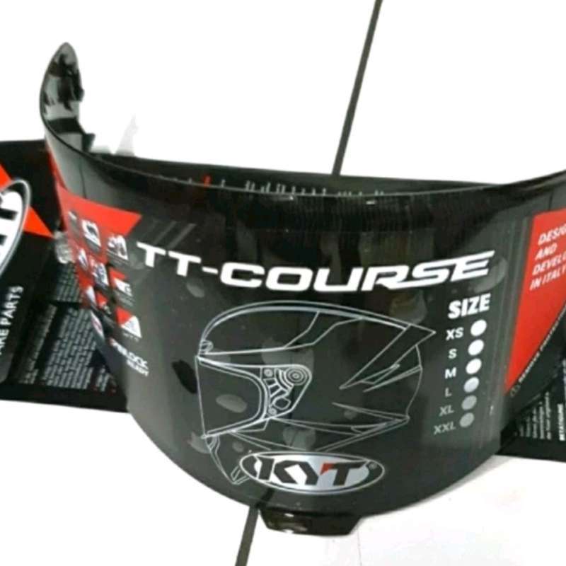 Promo Visor KYT TT Course Dark Smoke Original KYT Diskon 5 di