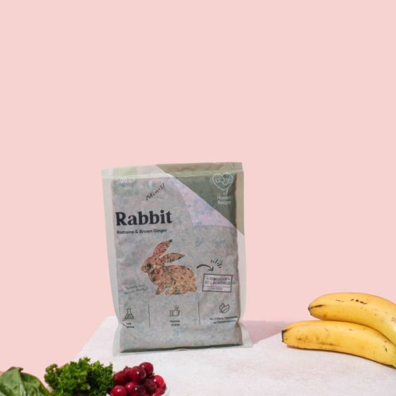 Jual The Honest Recipe Raw Dog Food Puppy Rabbit Romaine & Brown Ginger