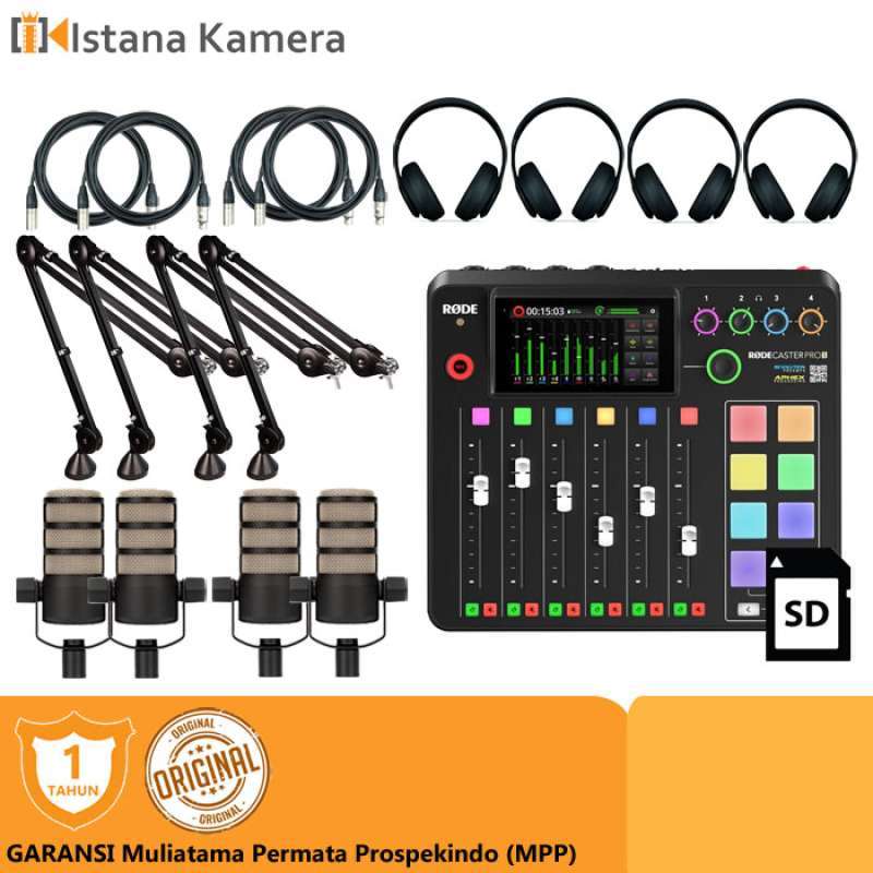 Jual Paket Podcast Rodecaster Pro/ Rodecaster Pro II Podmic Microphone ...