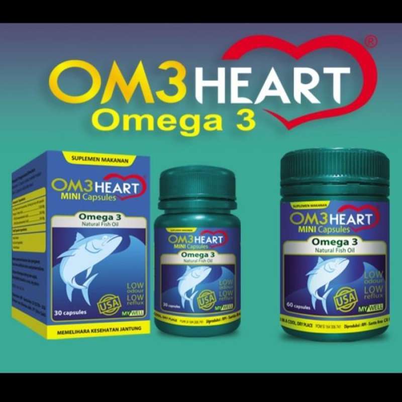 Jual Om3heart / Omeheart Omega 3 [besar] 60 Capsules - Natural Fish Oil ...