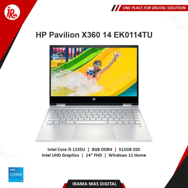 Jual Hp Pavilion X360 14 Ek0114tu Intel Core I5 1235u 8gb 512gb Ssd