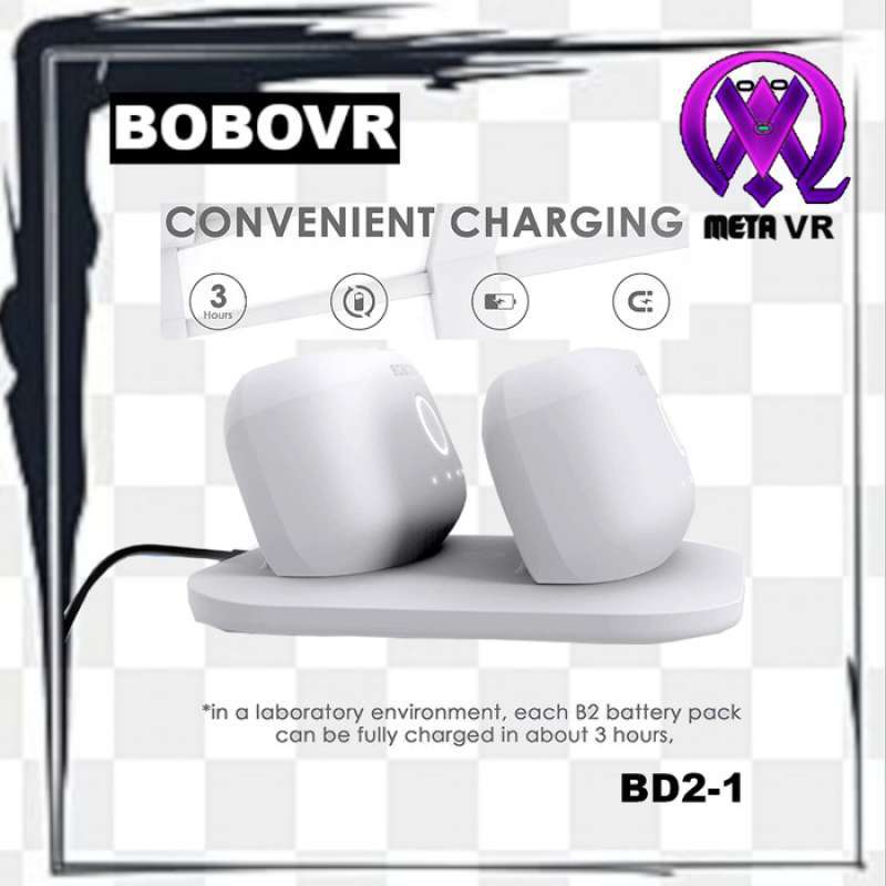 Jual Bobovr Twin Charger Station Dock 2 Pcs B2 Battery Oculus Quest 2
