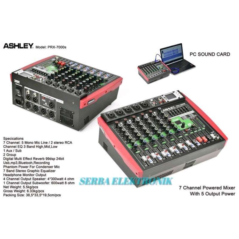 Jual Power Mixer Ashley Prx7000s Prx 7000s Prx 7000 S 7channel Original Di Seller Serba