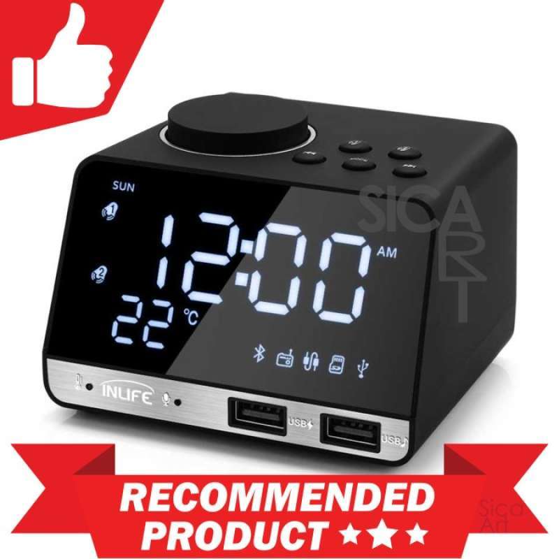 Jual Inlife Jam Meja Bluetooth Speaker Alarm Clock Radio Usb Charge K11 Di Seller Monero Store