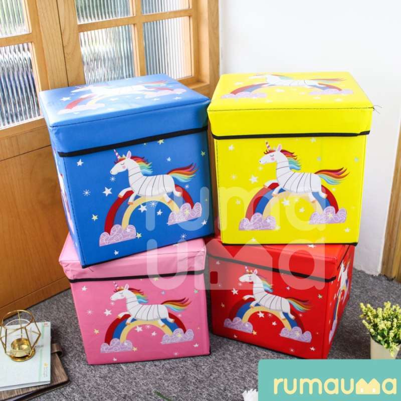 Promo RUMAUMA Storage Box Unicorn Tempat Penyimpanan Keranjang