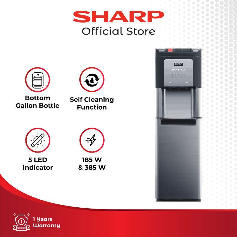 Promo Sharp Swd73ehlbk Water Dispenser Stainless Steel Bottom Loading