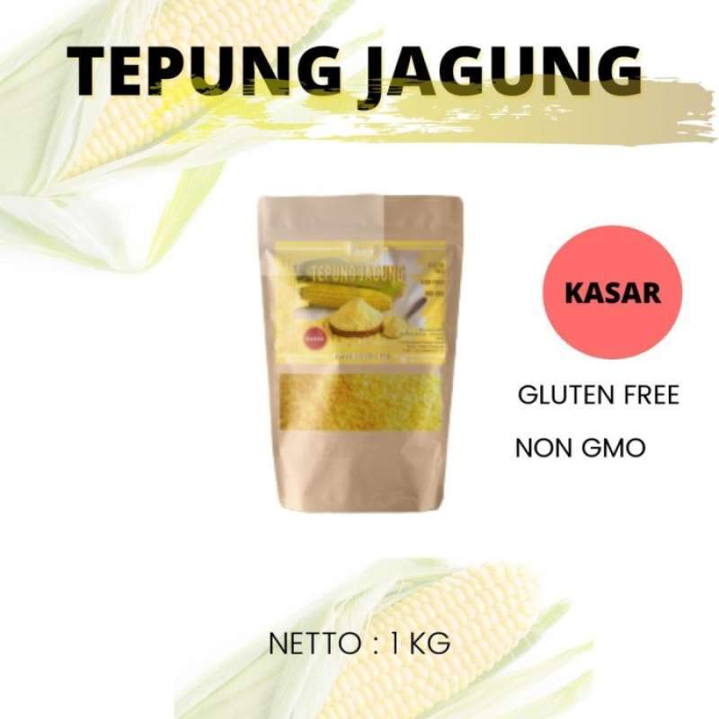 Promo No Brand Mugo Tepung Jagung Kasar 1kg ( Polenta / Corn Meal