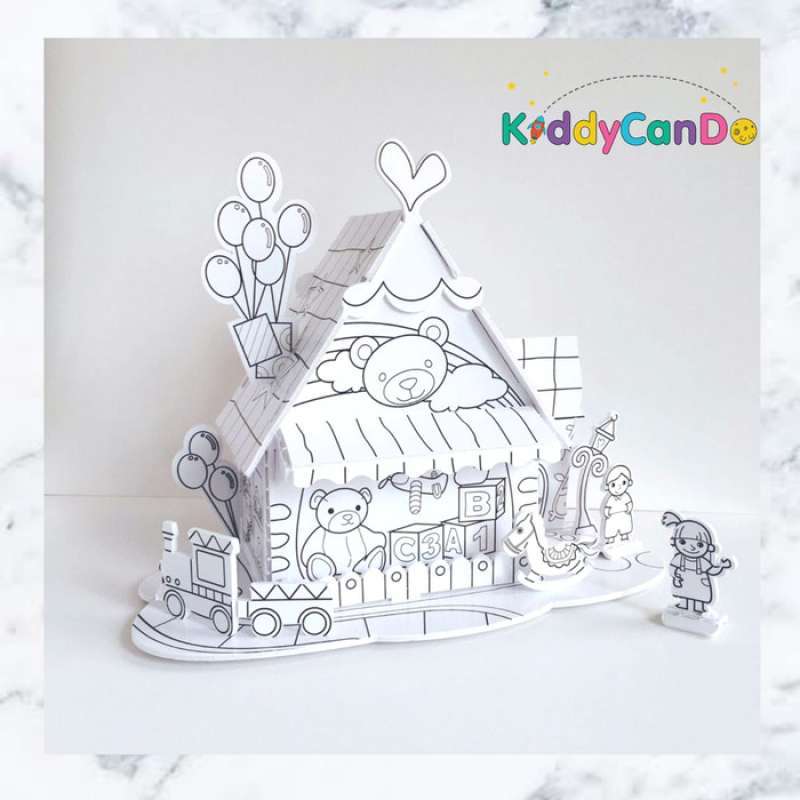 Jual Kiddy Can Do 3d Puzzle House [toy House] Di Seller Kiddy Can Do