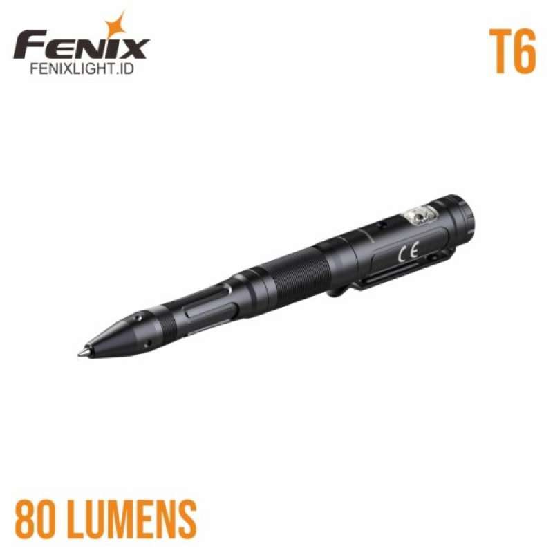 Promo Fenix T6 Black 80 Lumens 18 Meter Tactical Penlight Rechargeable