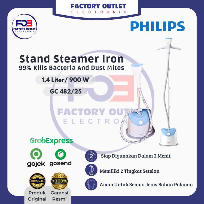 Promo PHILIPS GC482/25 Stand Steamer Iron Setrika Uap Berdiri Anti
