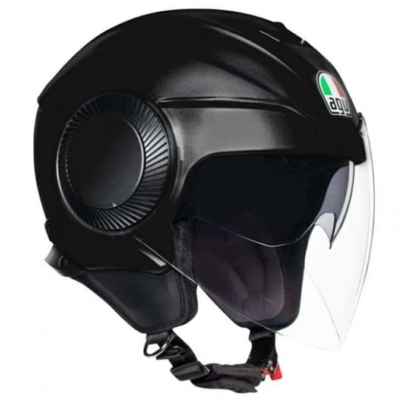 Promo Agv Orbyt Matt Black Helm Half Face Double Visor Original