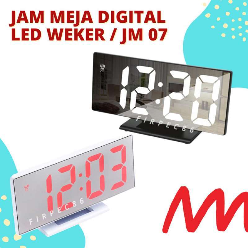 Promo Jam Meja Digital Led Weker / Digital Alarm Clock Mirror Smart