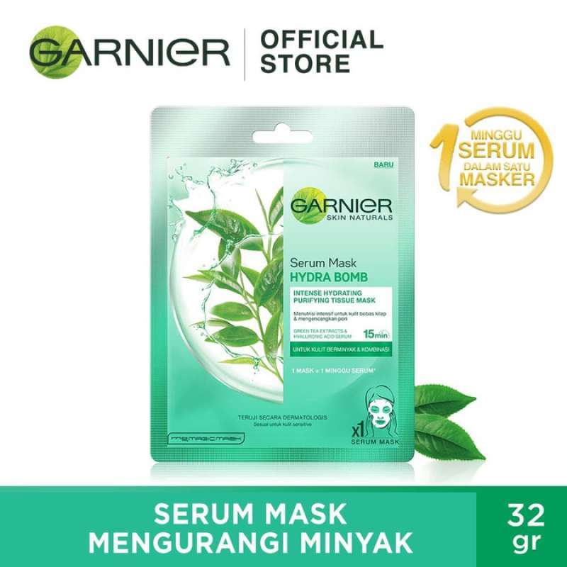 Jual Garnier Serum Mask Hydrabomb Green Tea [32 g] di Seller Lottemart