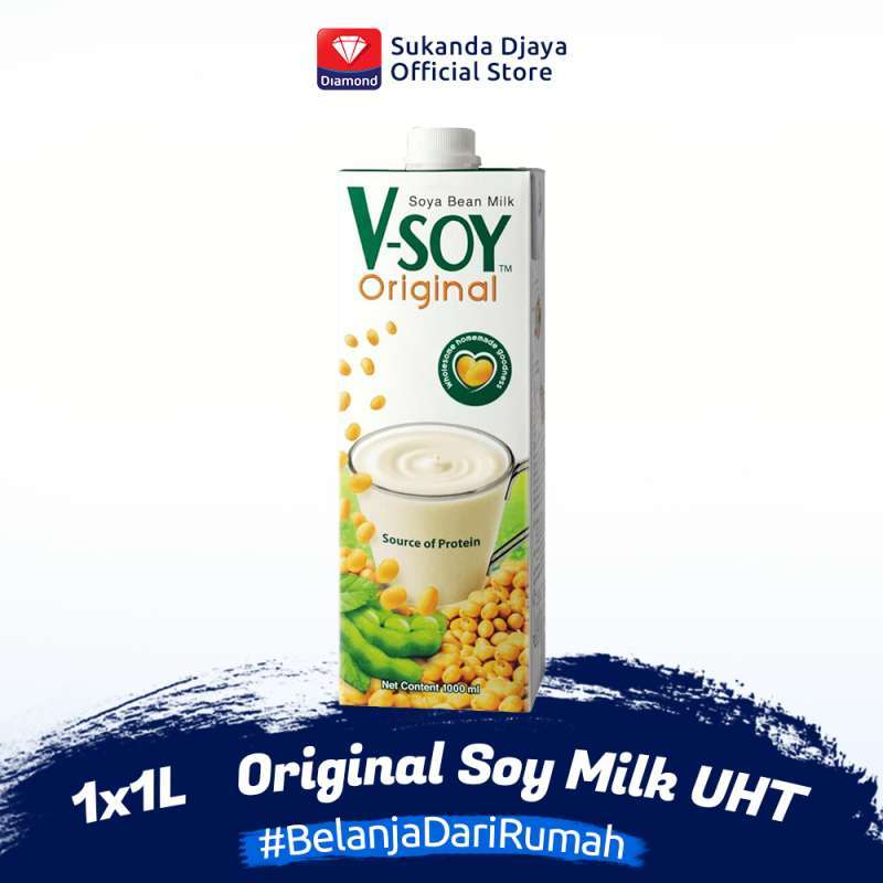 Jual VSOY Susu Kedelai Original Soy Milk UHT [1 L] di Seller MIROTA