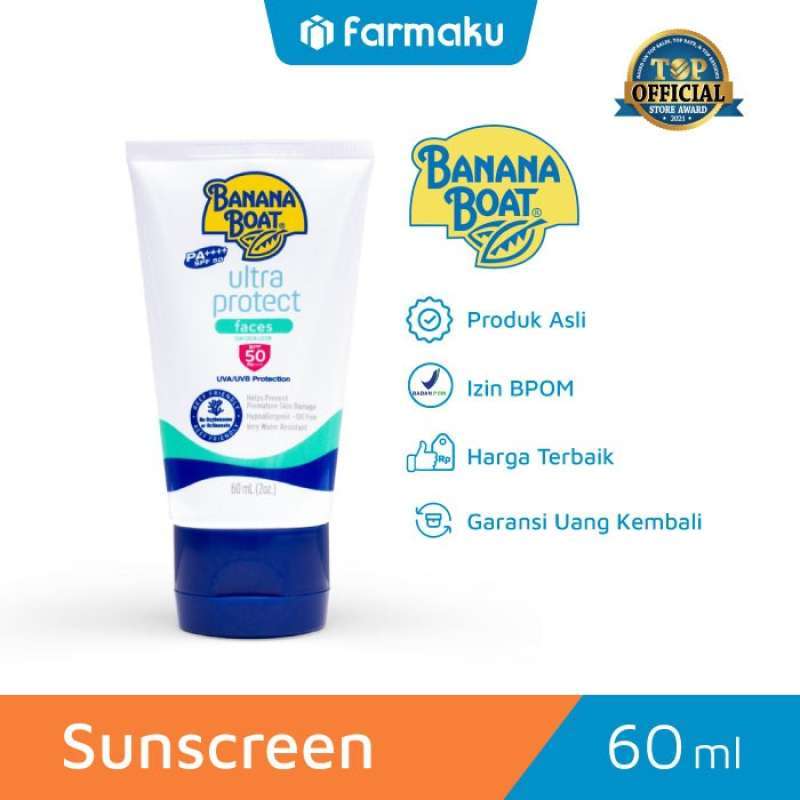 Jual Banana Boat Ultra Protect Faces Lotion SPF50 60 ml di Seller