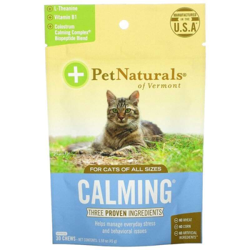 Promo Pet Naturals Of Vermont, Calming For Cats, Anxious Kucing Vitamin ...