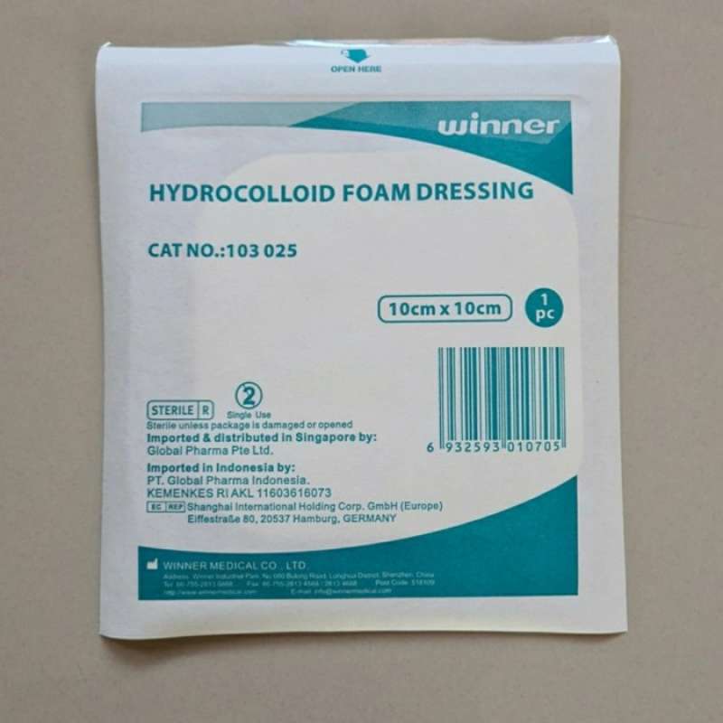 Jual Hydrocolloid Foam Dressing 10 X 10Cm/Plester Luka Basah Decubitus
