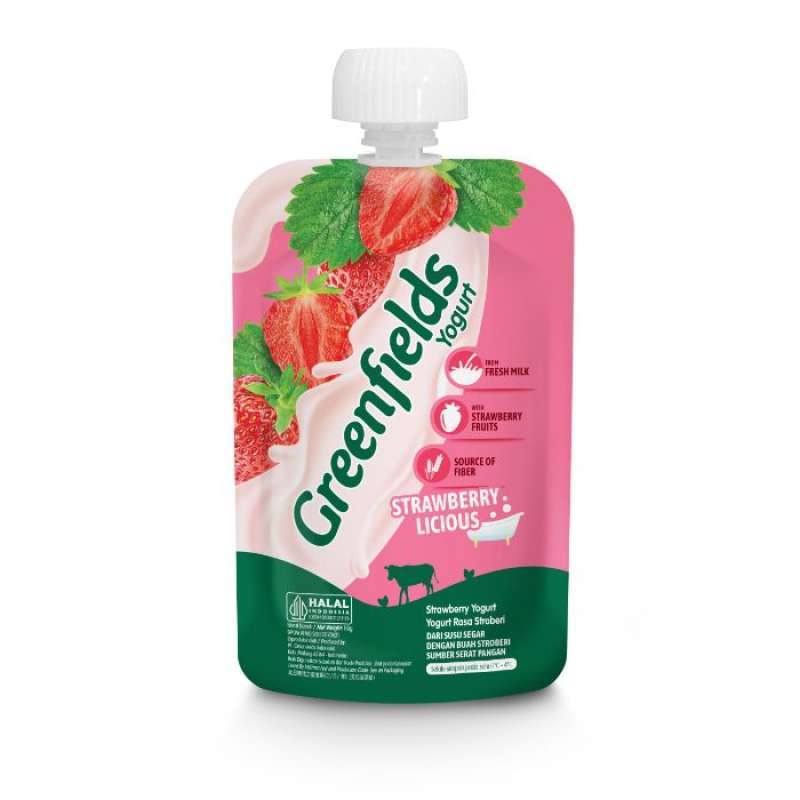 Promo Greenfields Yogurt Pouch Strawberry [110 g] Diskon 13% di Seller ...