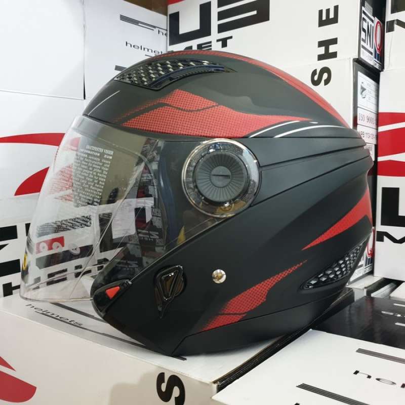 Jual Zeus ZS610 Motif Helm Half Face di Seller